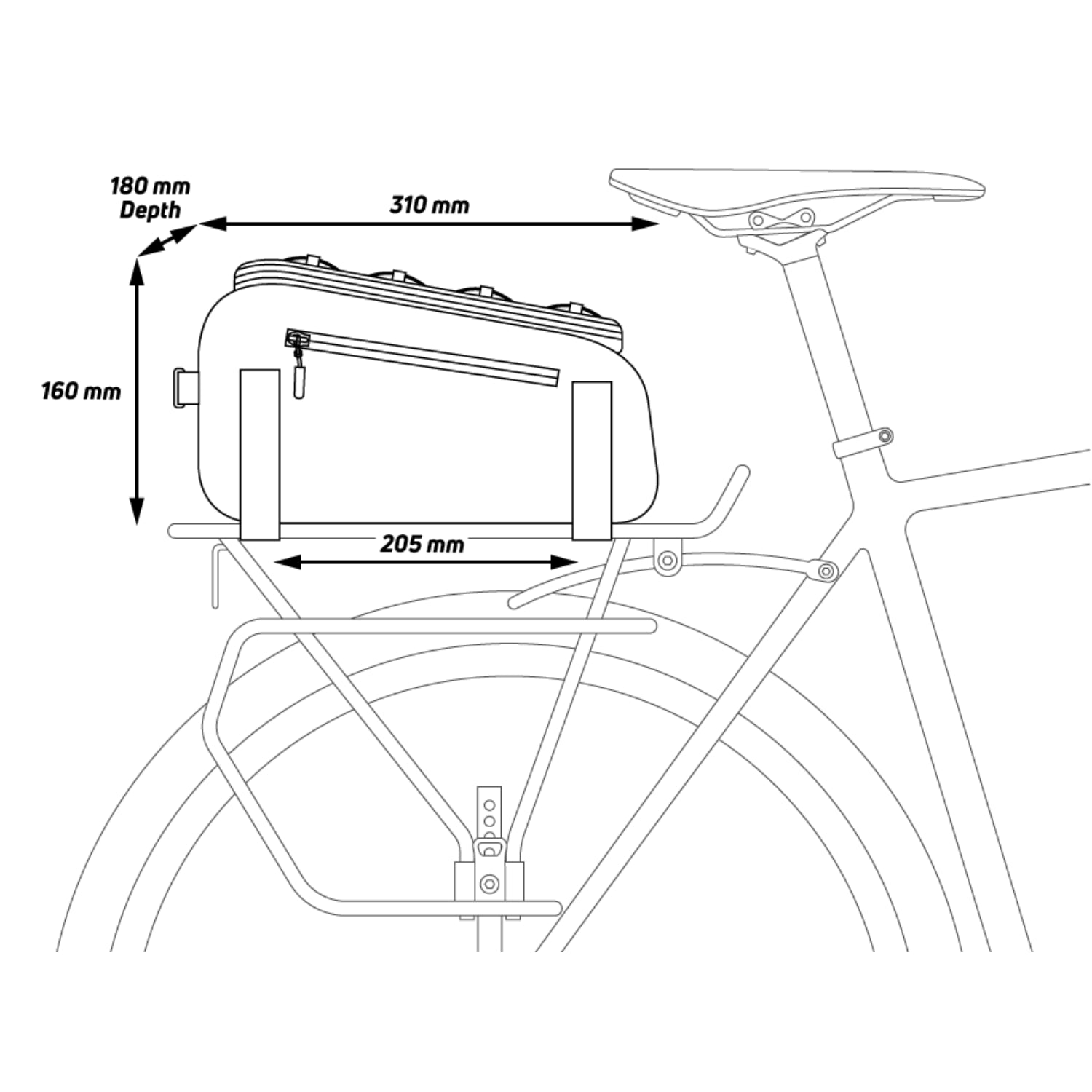 ZÉFAL Gepäckträgertasche Z Traveler 40 9 L für E-Bike