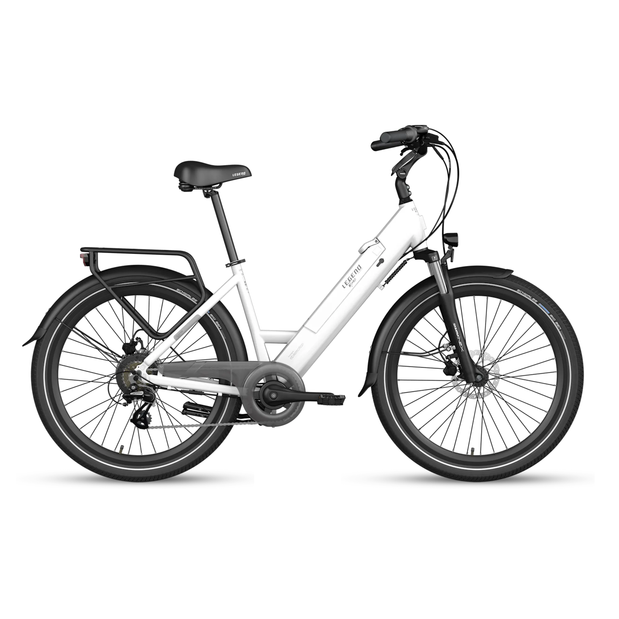 Legend Milano urban electric bike in white, side view
