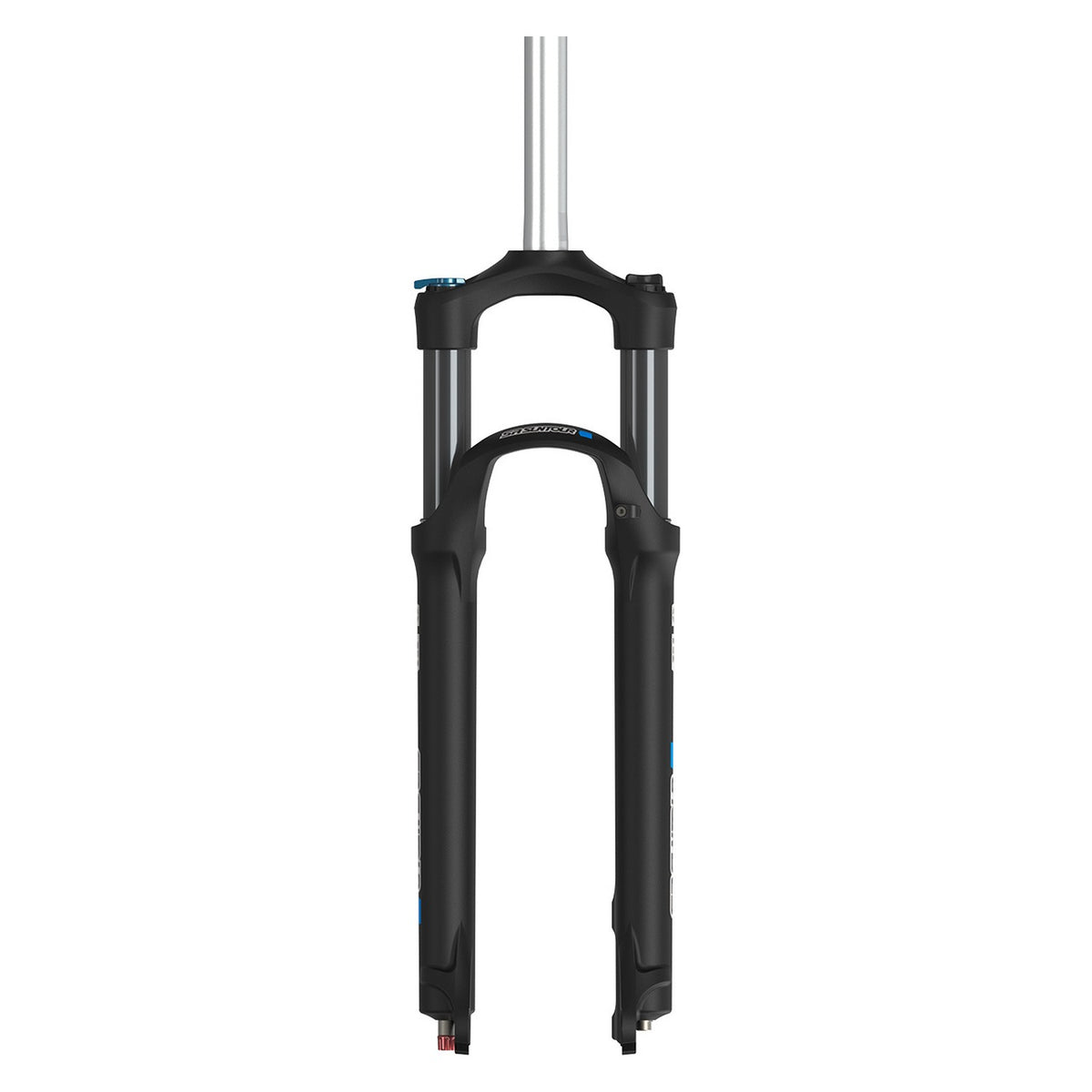 SR Suntour X1 27.5" 100 mm suspension fork, matt black, front view